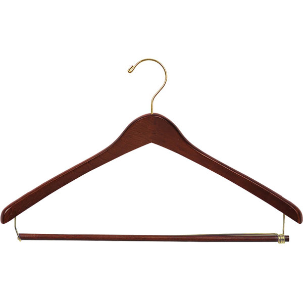 Rebrilliant Wood Suit Hanger with Locking Pant Bar Wayfair